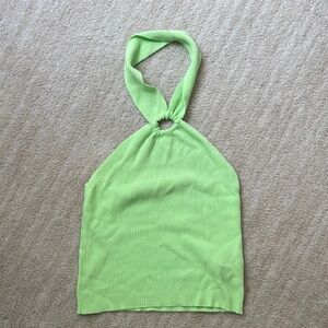 Lime green halter top